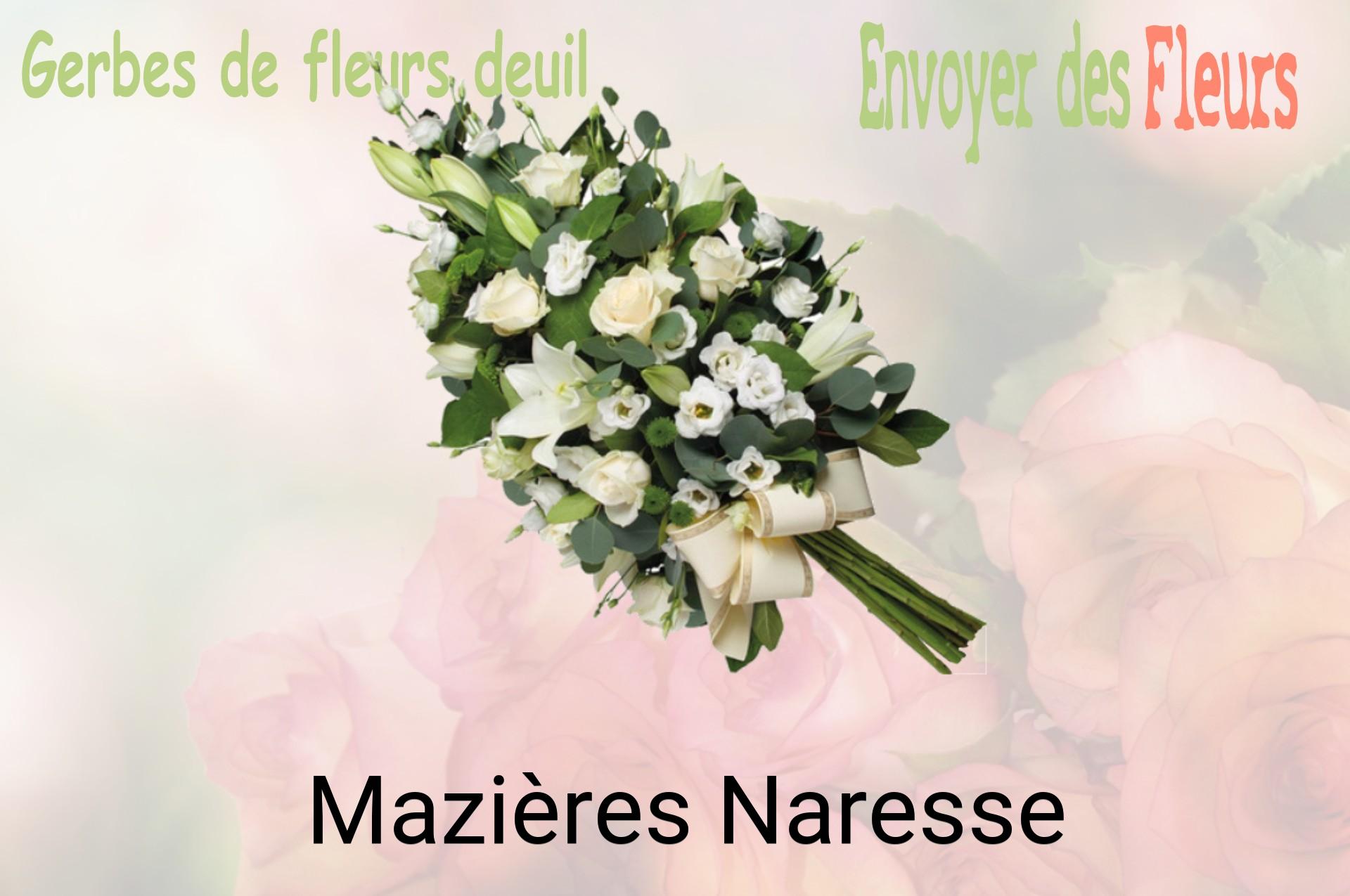 Gerbe de fleurs de deuil livrée à Mazières-Naresse